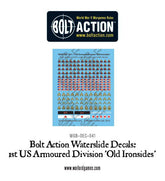1st US Armoured Division 'Old Ironsides' decals